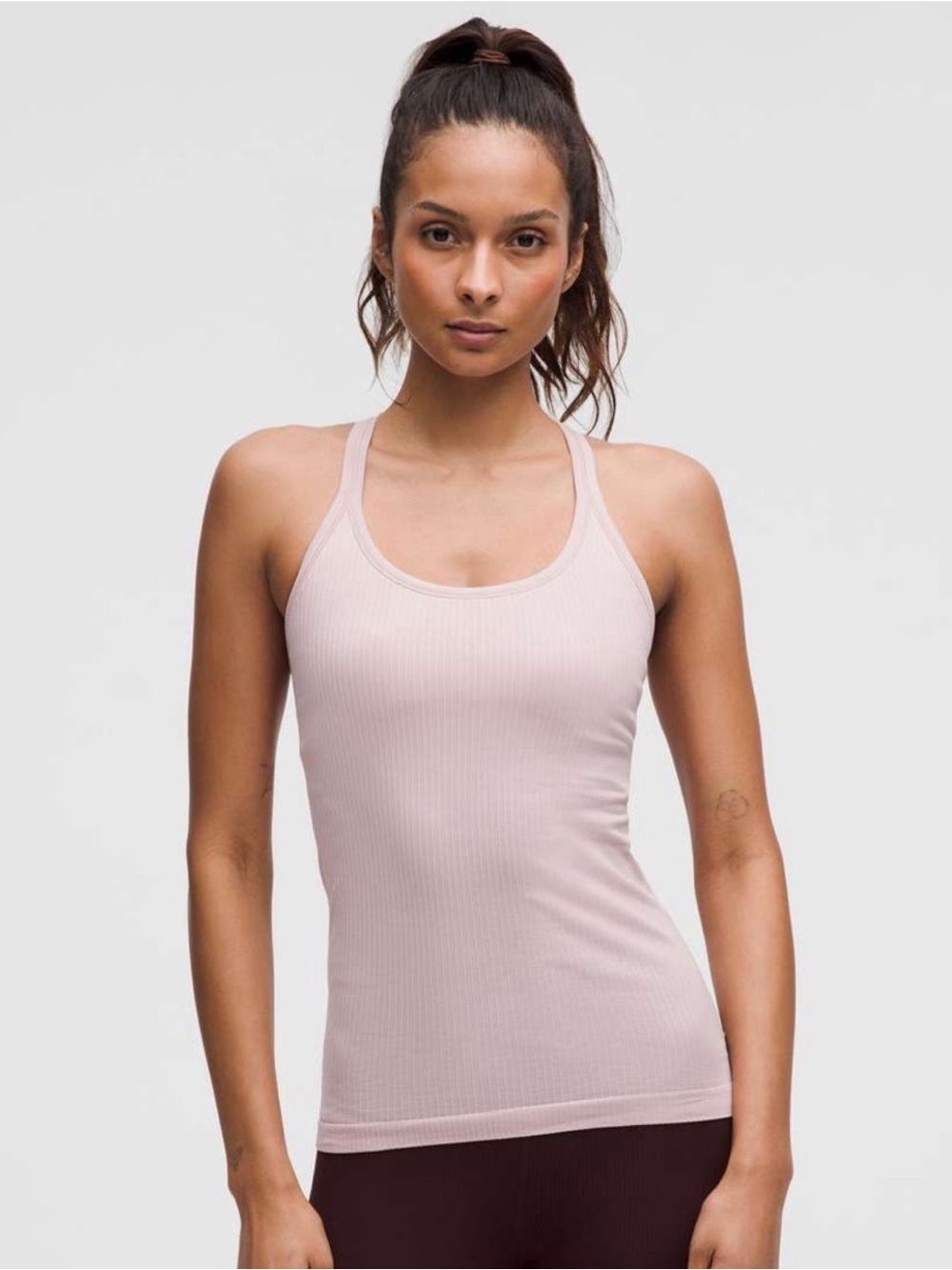 lululemon Ebb to Street Scoop Neck Tank - Pale Pink